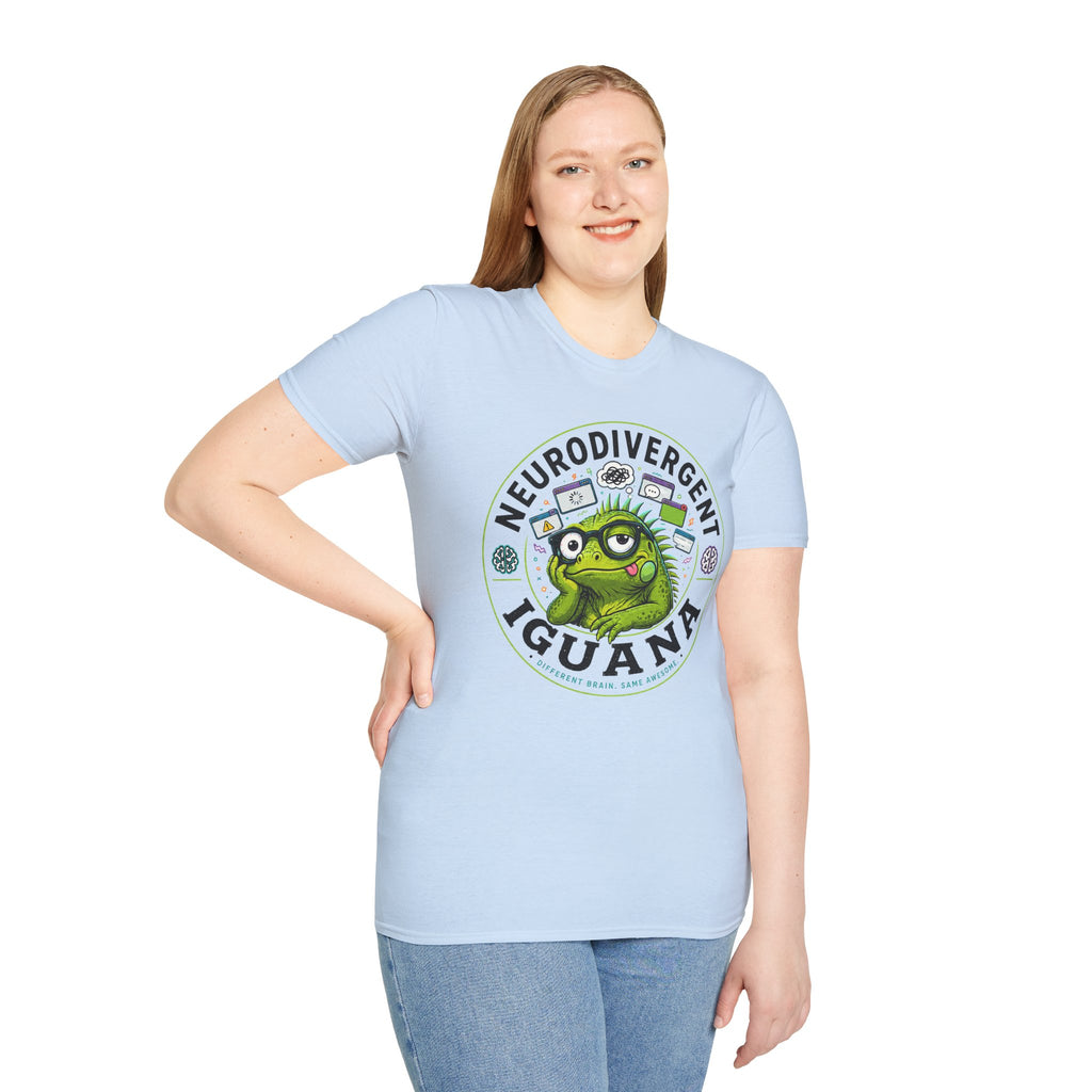 Neurodivergent Iguana T-Shirt — Cute Pride Neurodiversity Tee