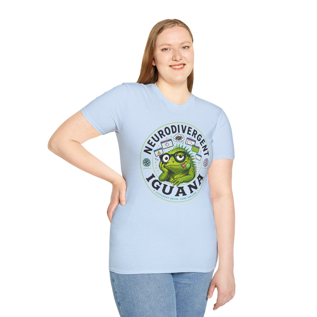 Neurodivergent Iguana T-Shirt — Cute Pride Neurodiversity Tee