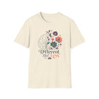 T-Shirt — 'Different Not Less' Floral Brain Awareness Tee