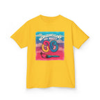 Kids Tee — "Neurodivergent and Happy" Colorful Art Brush Design
