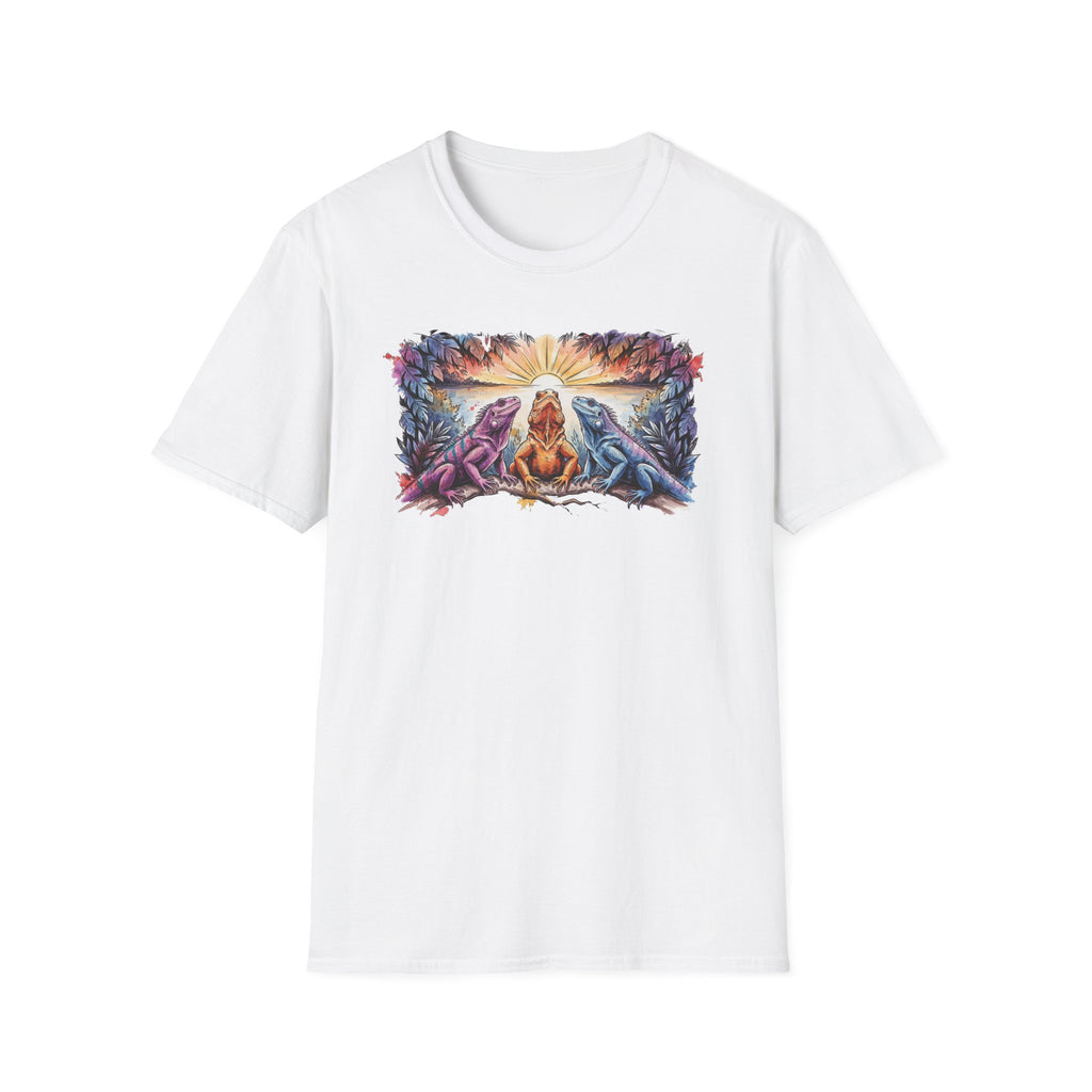 Tres iguanas T-Shirt — Sunrise Tribal Animal Harmony Tee