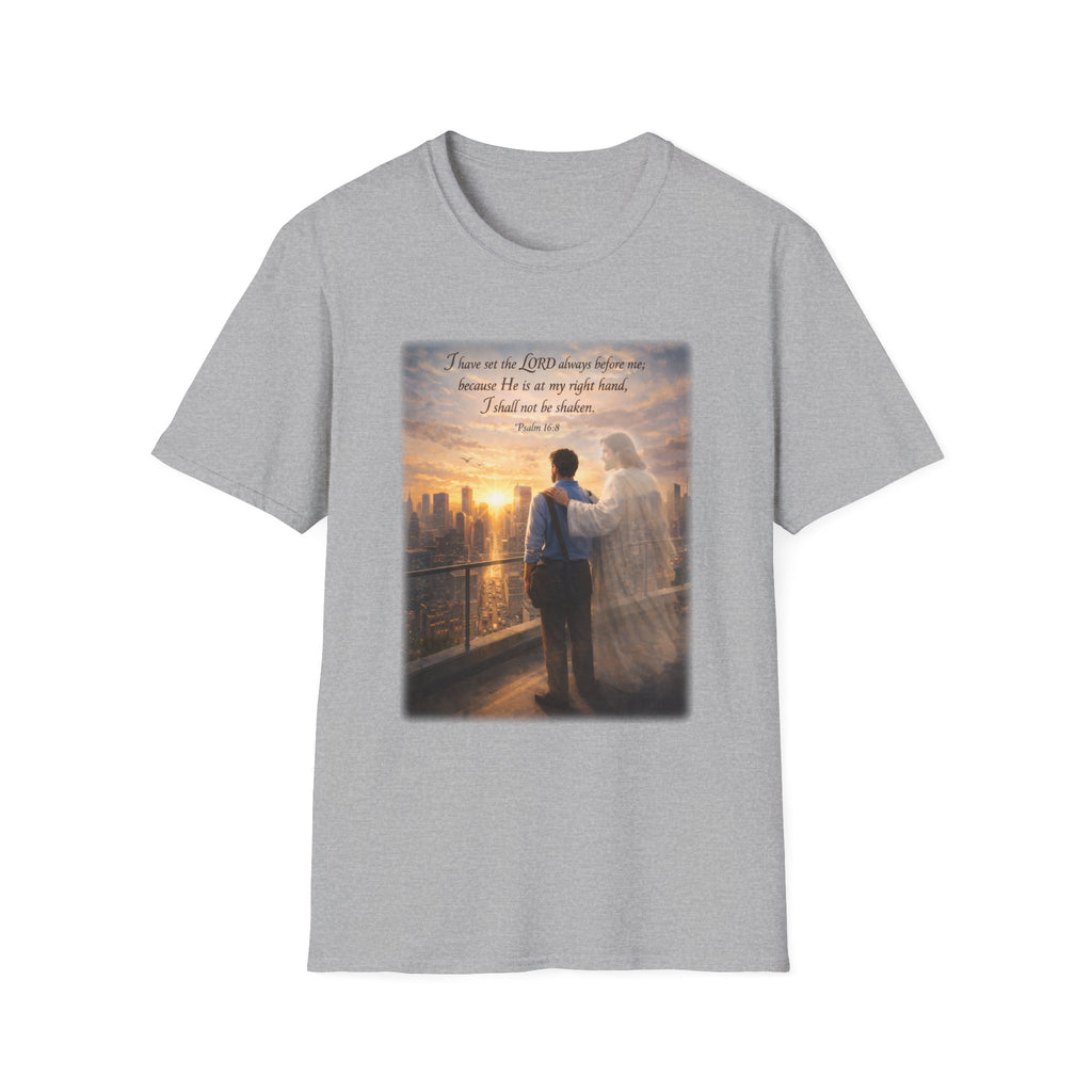 Christian Faith T-Shirt — Psalm 16:8 "I Have Set the LORD Always Before Me" Inspirational Tee