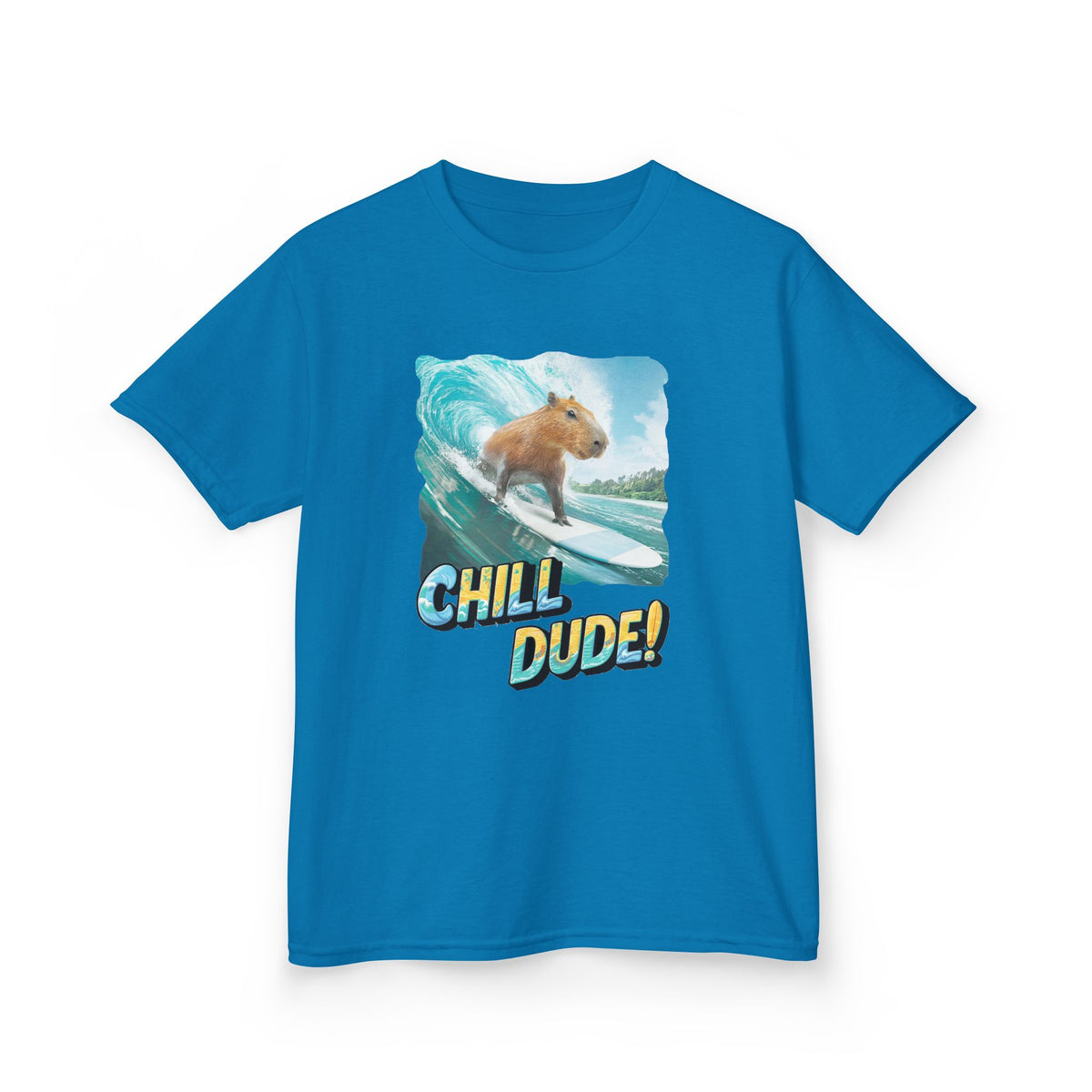 Kids Tee — 'Chill Dude!' Surfing Hamster Graphic