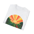 Sunrise Jungle T-Shirt — Tropical Iguana Sunset Graphic Tee