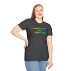 Neurodivergent and Thriving T-Shirt – Rainbow Pride Neurodiversity Tee