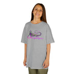 Kids Tee — Neon Green & Purple Iguana Graphic “Fluorescent Iguana”