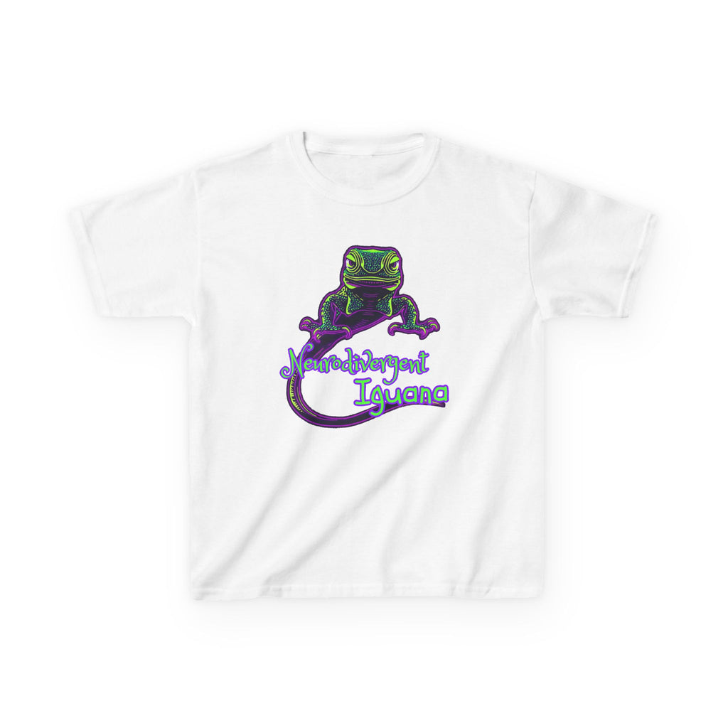 Kids Tee — Neon Chubby Iguana Graphic