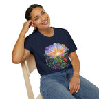 Sunrise Iguanas T-Shirt — Colorful Mountain Sunrise with Forest Trail