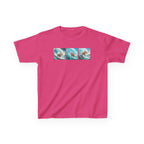 Kids Surfing Waves Tee — Triple Wave Surfboard Graphic Kids T‑Shirt