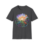 Sunrise Iguanas T-Shirt — Colorful Mountain Sunrise with Forest Trail