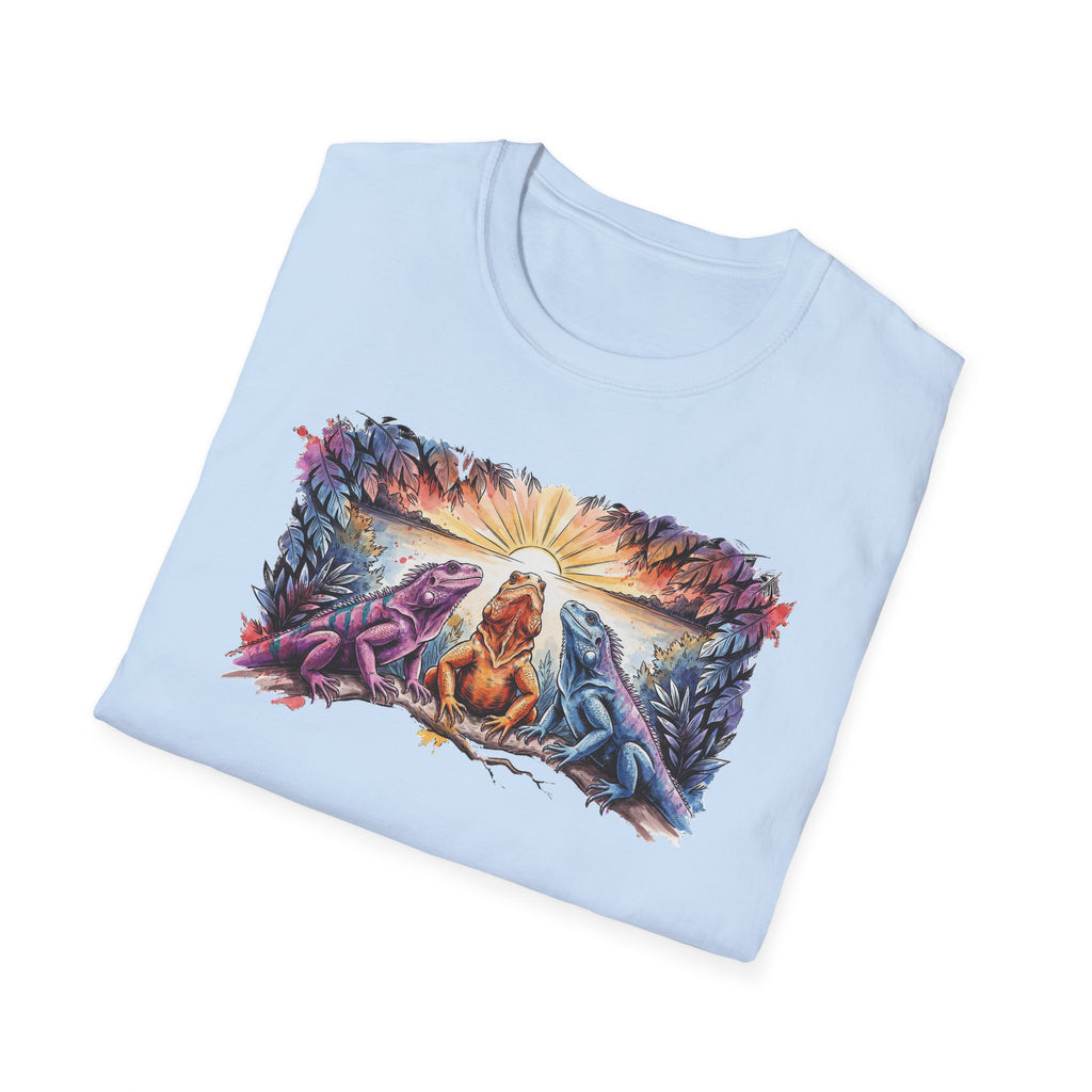 Tres iguanas T-Shirt — Sunrise Tribal Animal Harmony Tee