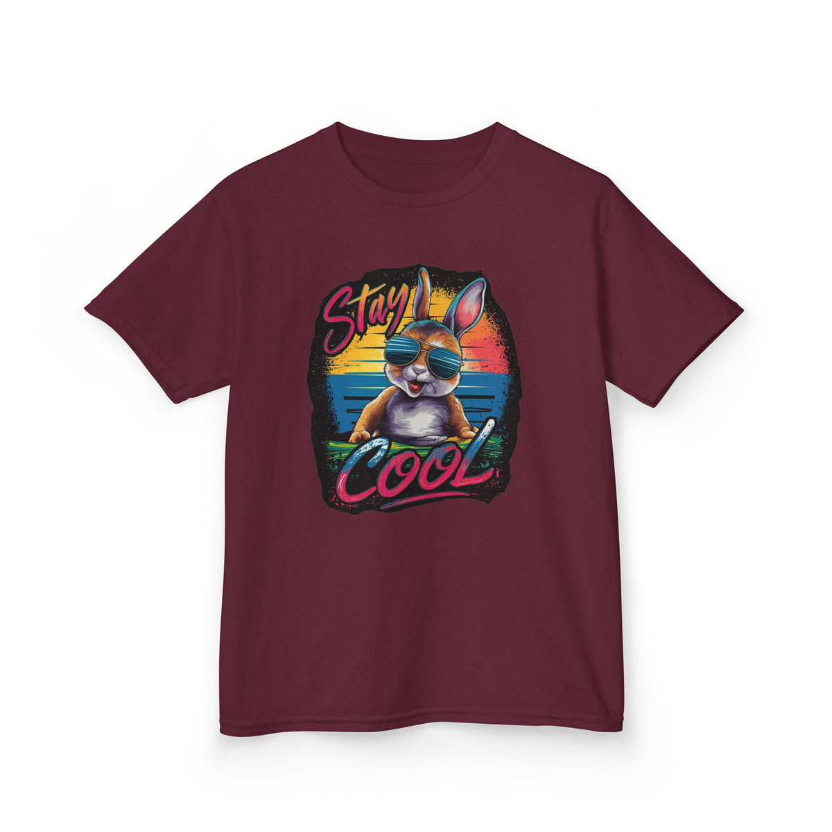 Kids T-Shirt — "Stay Cool" Sunglasses Cat Retro Graphic Tee