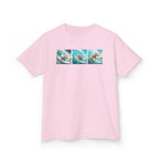Kids Surfing Waves Tee — Triple Wave Surfboard Graphic Kids T‑Shirt