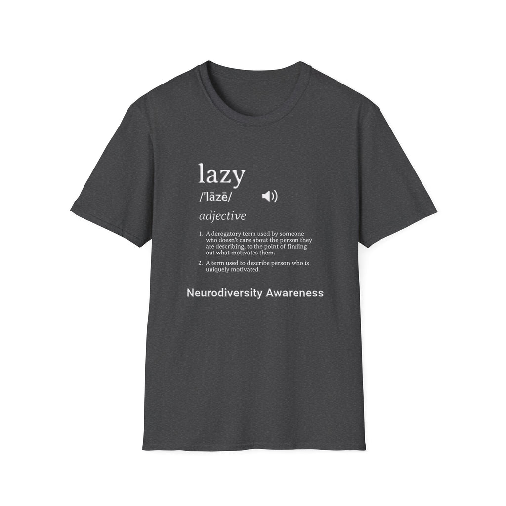 Lazy Definition T-Shirt — Funny Minimalist Typography Tee for Relaxed Lifestyle
