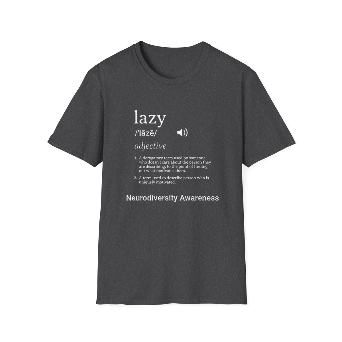 Lazy Definition T-Shirt — Funny Minimalist Typography Tee for Relaxed Lifestyle
