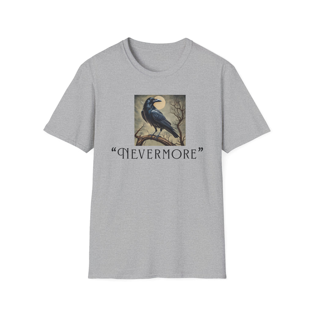 Nevermore Raven T-Shirt — Gothic Poe-Inspired Graphic Tee