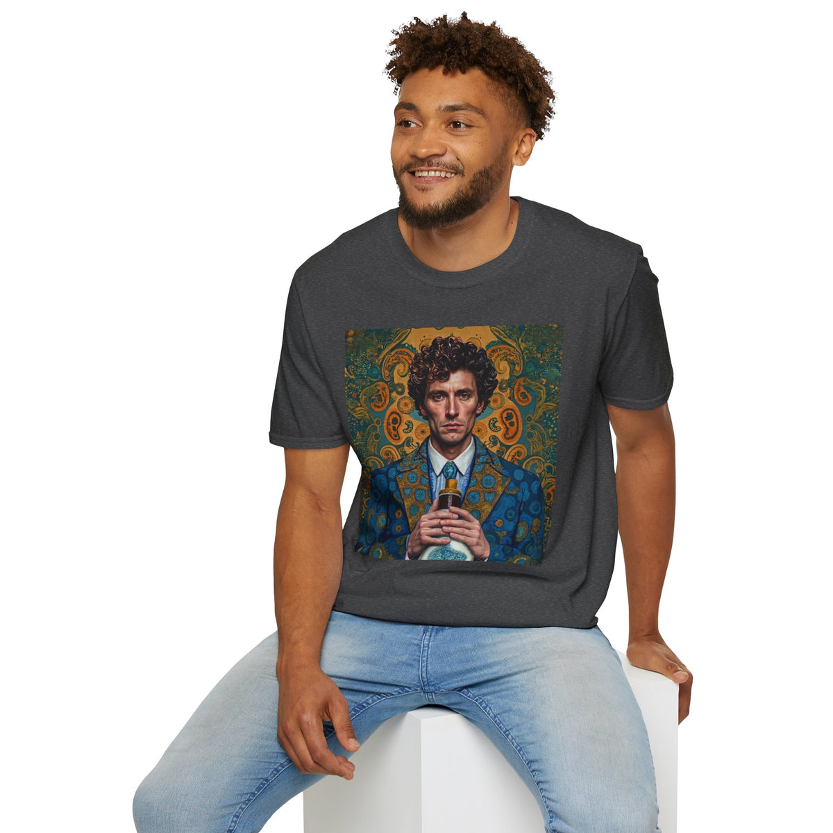 Portrait Art T-Shirt — Vintage Decorative Gentleman Illustration