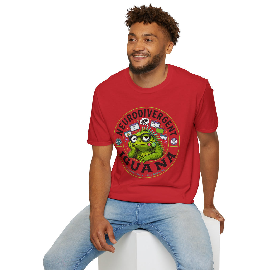 Neurodivergent Iguana T-Shirt — Cute Pride Neurodiversity Tee