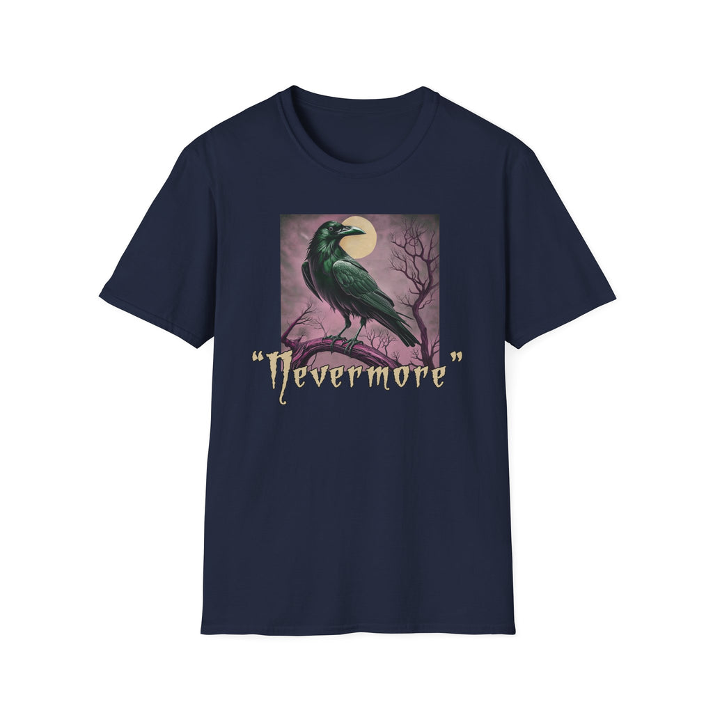 Raven 'Nevermore' T-Shirt — Gothic Moonlit Crow Tee