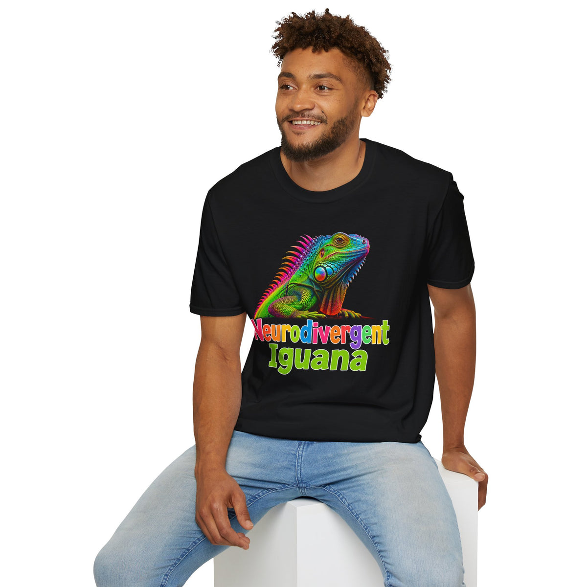 Neurodivergent Iguana T-Shirt — Colorful Pride Lizard Tee