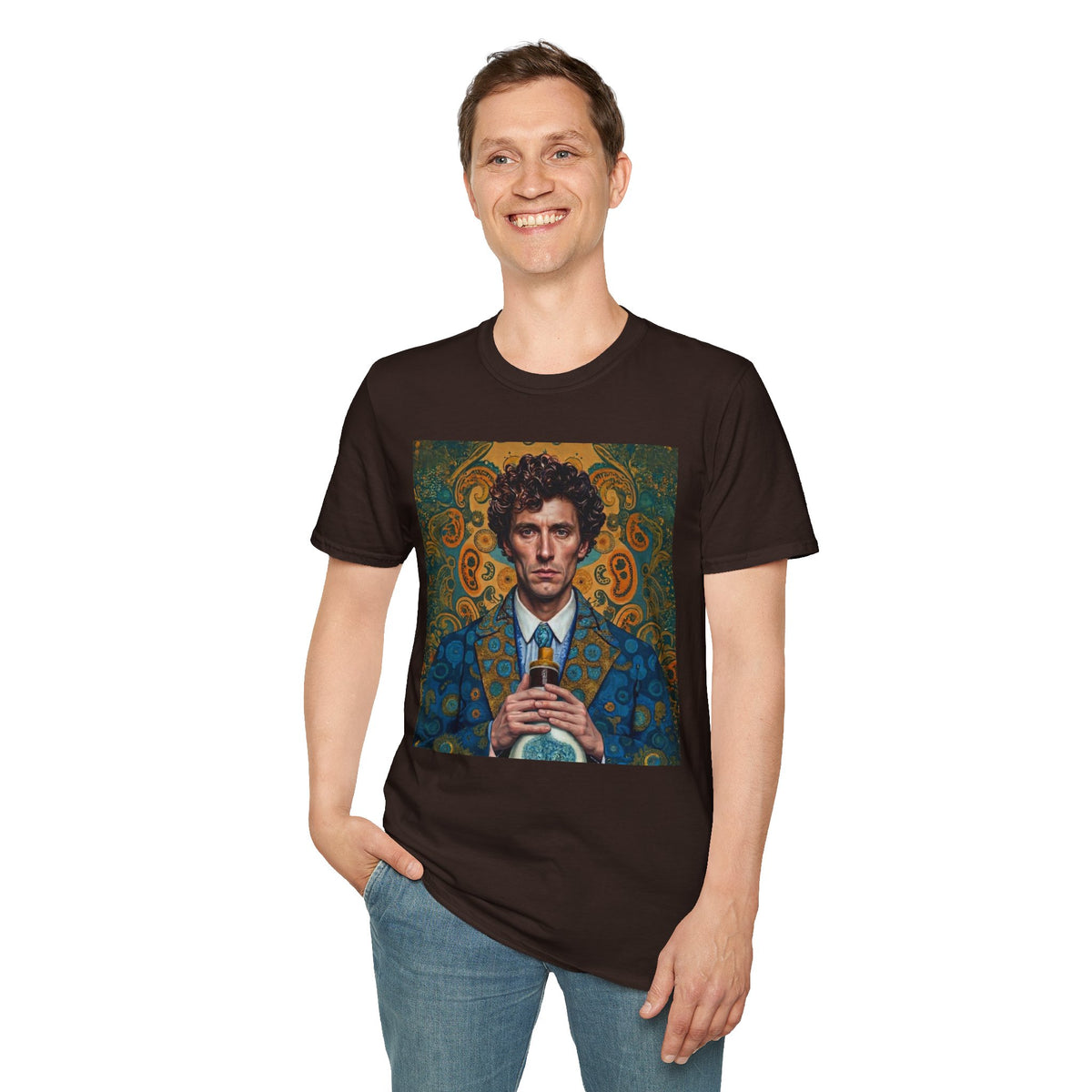 Portrait Art T-Shirt — Vintage Decorative Gentleman Illustration