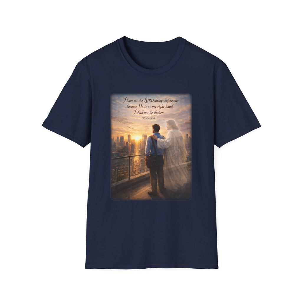 Christian Faith T-Shirt — Psalm 16:8 "I Have Set the LORD Always Before Me" Inspirational Tee