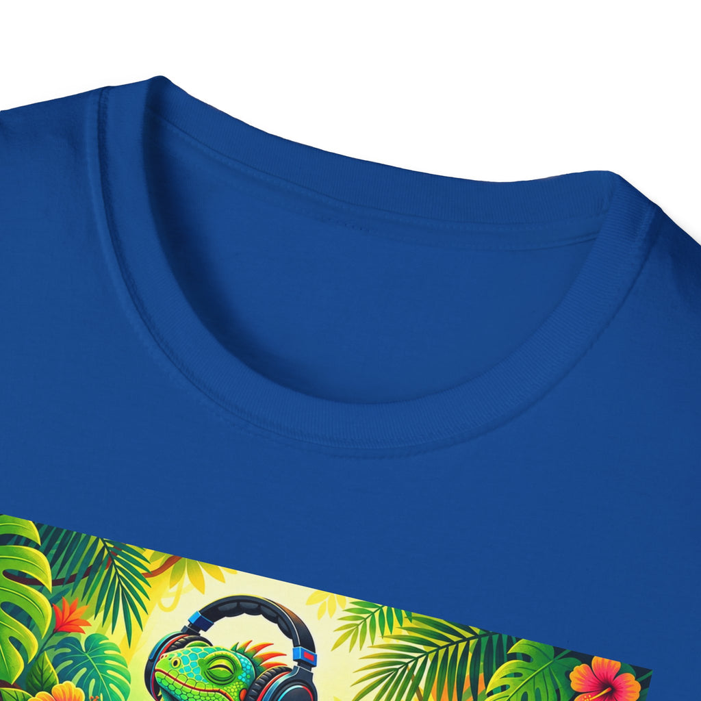 Autism Awareness T-Shirt — 'I Love Music, I Hear Headphones' Floral Design