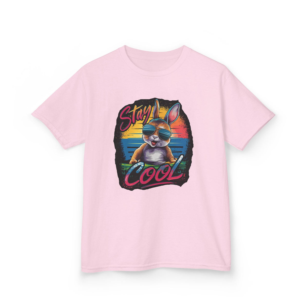 Kids T-Shirt — "Stay Cool" Sunglasses Cat Retro Graphic Tee