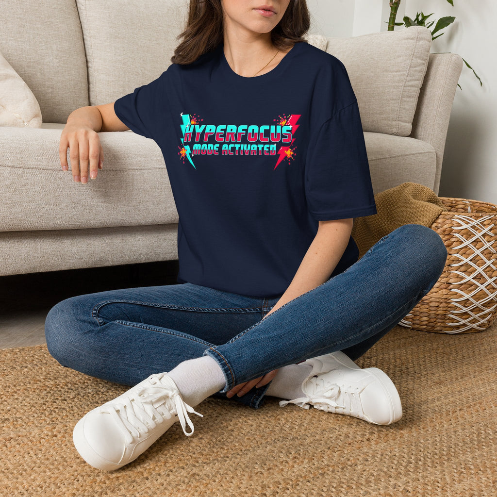 Hyperfocus Mode Activated T-Shirt — Retro Lightning Gamer Focus Tee