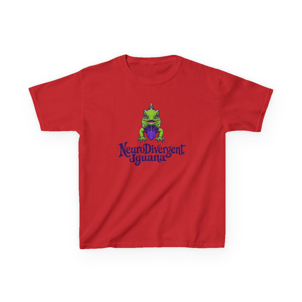 Kids Tee — 'NeuroDivergent Iguana' Graphic