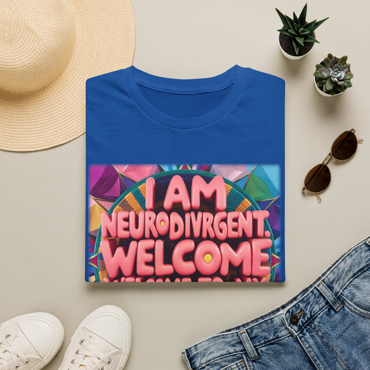 Neurodivergent Pride T-Shirt — “I Am Neurodivergent, Welcome to My World”