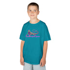 Kids Tee — Neon Green & Purple Iguana Graphic “Fluorescent Iguana”