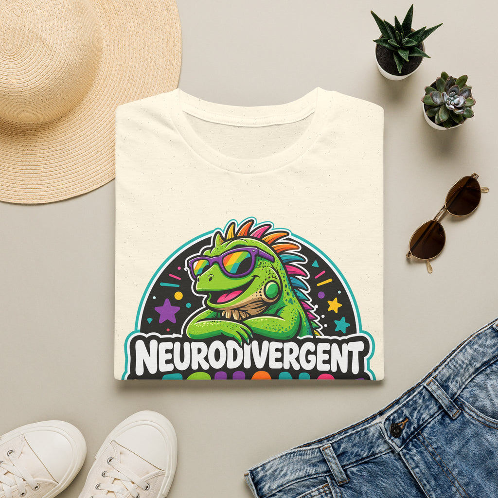 Neurodivergent Iguana T-Shirt — Colorful Pride Graphic Tee