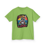 Kids T-Shirt — "Stay Cool" Sunglasses Cat Retro Graphic Tee
