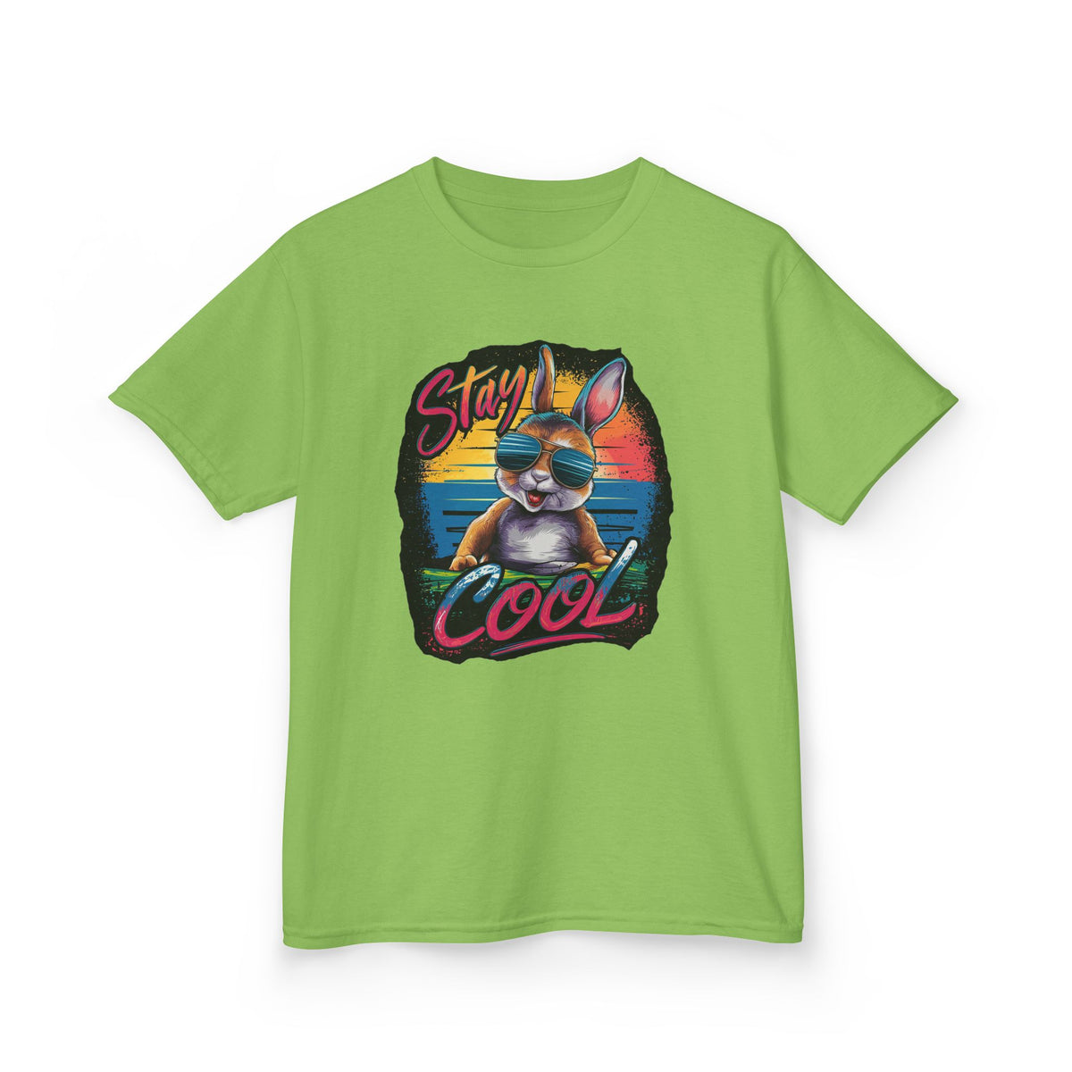 Kids T-Shirt — "Stay Cool" Sunglasses Cat Retro Graphic Tee