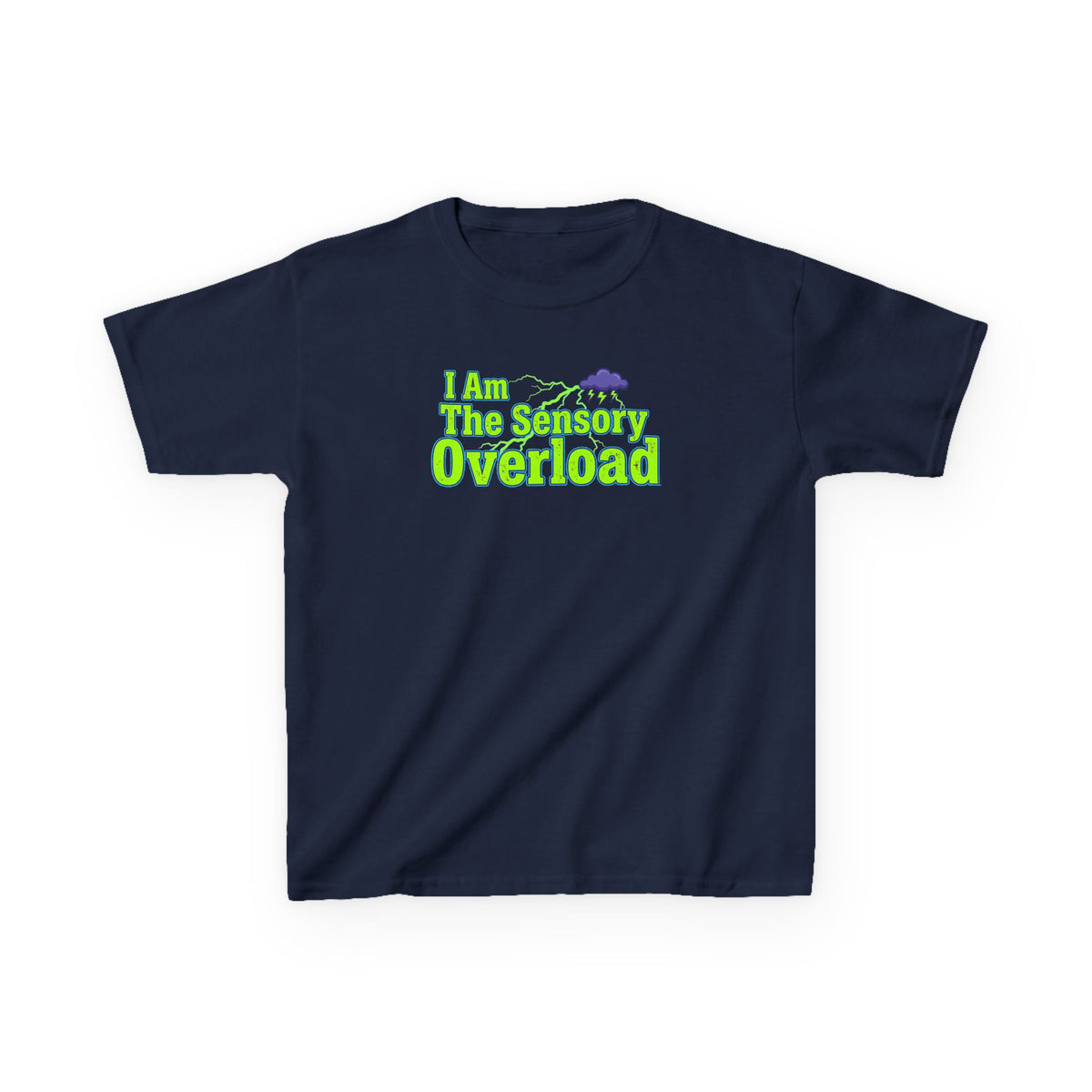 Kids T-Shirt — "I Am The Sensory Overload" Neon Graphic
