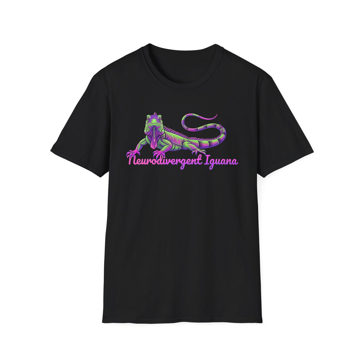 Neurodivergent Iguana T-Shirt — Colorful Pride Lizard Tee
