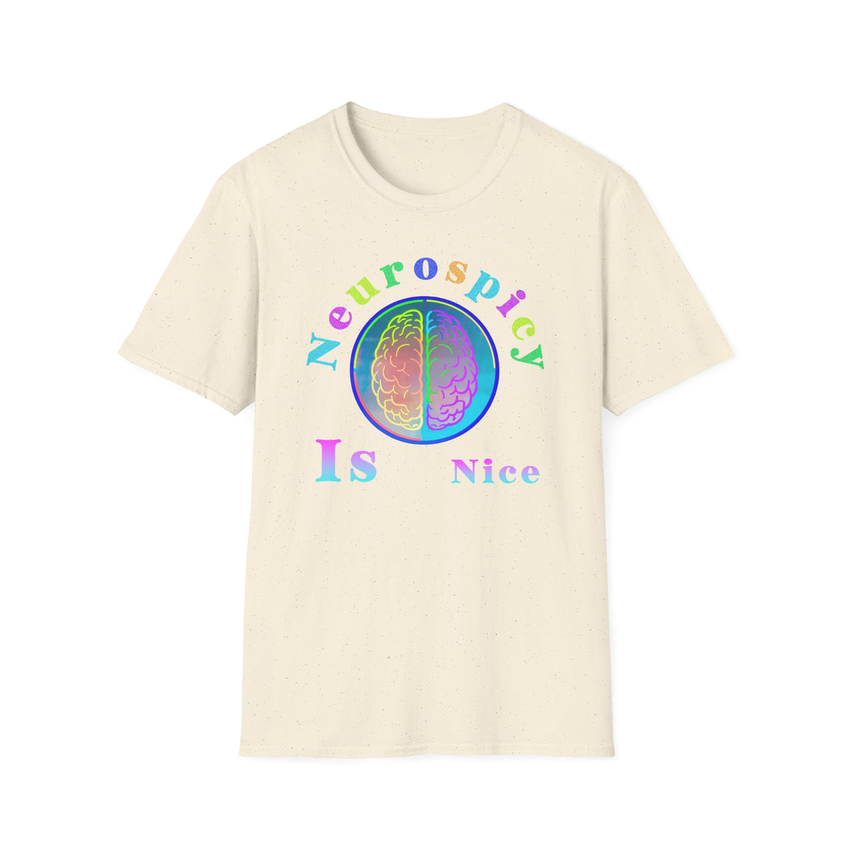 Neurospicy Rainbow Brain T‑Shirt — Colorful Science Apparel
