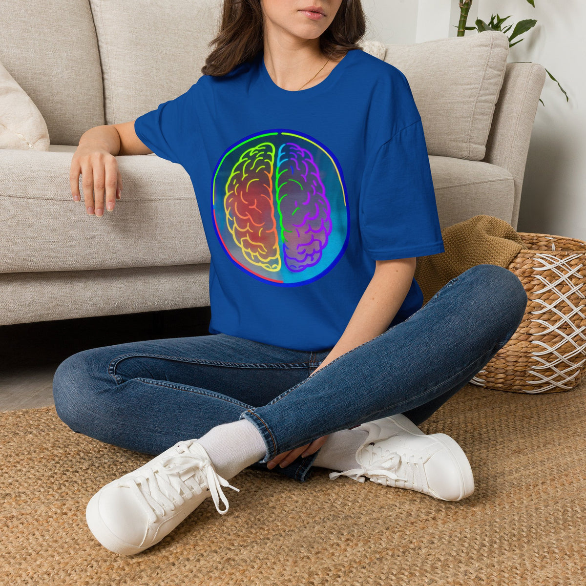 Rainbow Brain Graphic T-Shirt