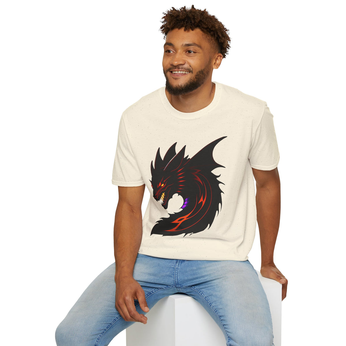 Dragon Head T‑Shirt — Fierce Black Dragon Graphic Tee