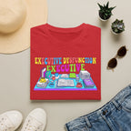 Executive Dysfunction T-Shirt — Colorful Desk Illustration