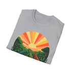Sunrise Jungle T-Shirt — Tropical Iguana Sunset Graphic Tee