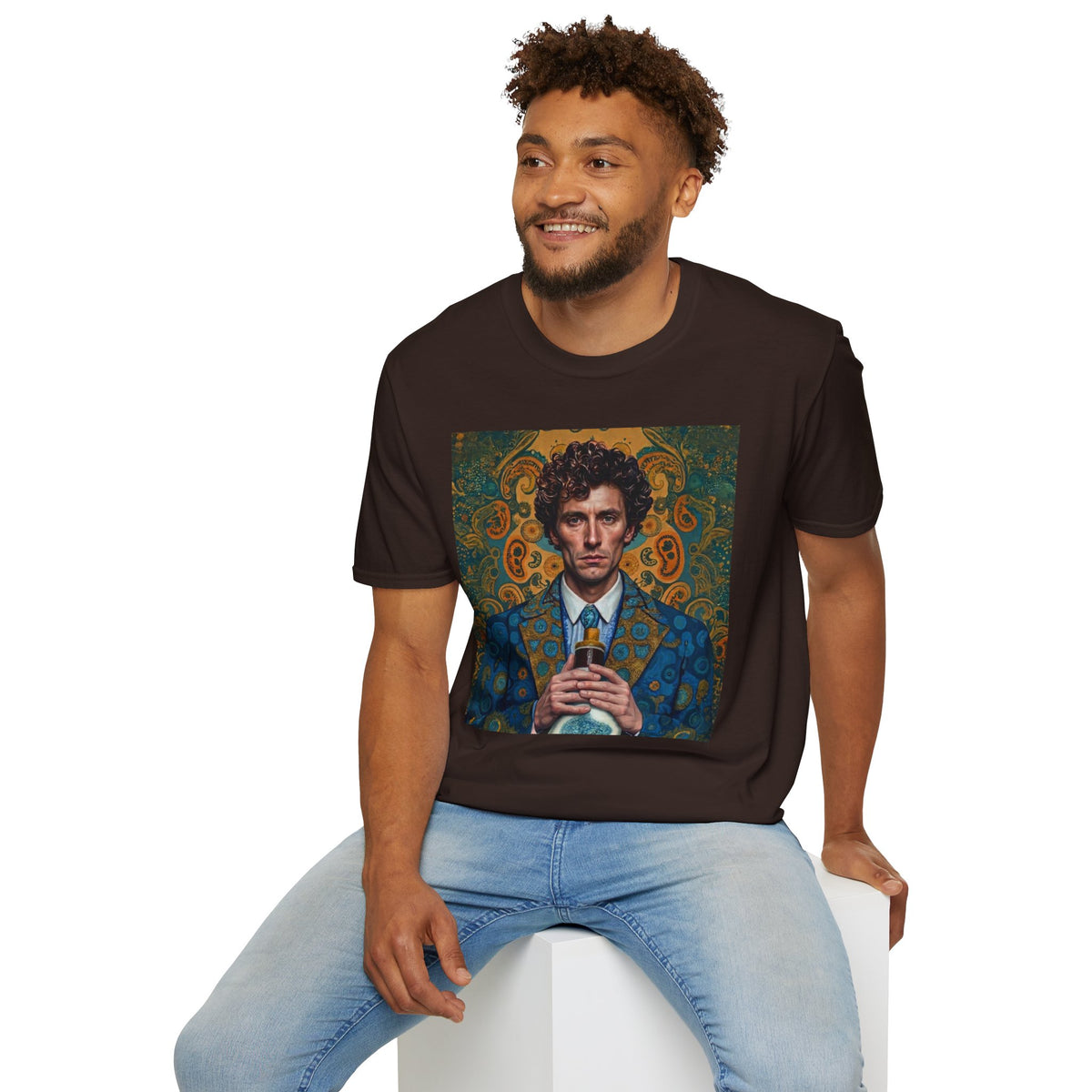 Portrait Art T-Shirt — Vintage Decorative Gentleman Illustration