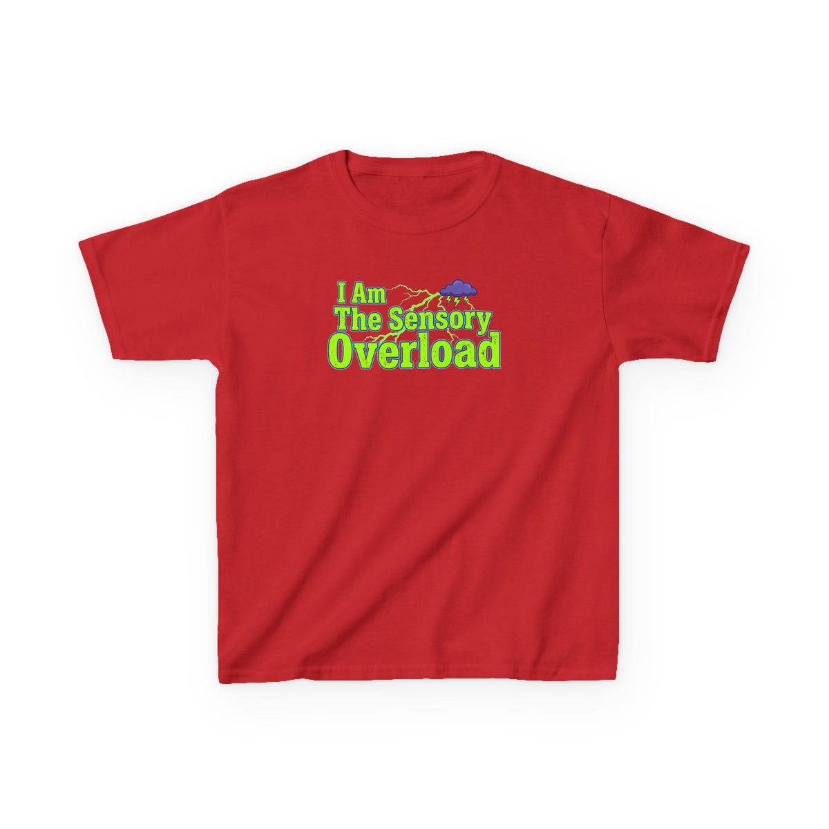 Kids T-Shirt — "I Am The Sensory Overload" Neon Graphic
