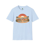 Neurodivergent & Thriving Tee — Retro Sunset Palm Graphic T-Shirt