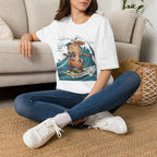 Capybara Surfing T-Shirt — Tropical Hawaiian Capybara Graphic Tee