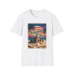 Siesta Key Retro Sunset T-Shirt — Vintage Beach Sandcastle Tee