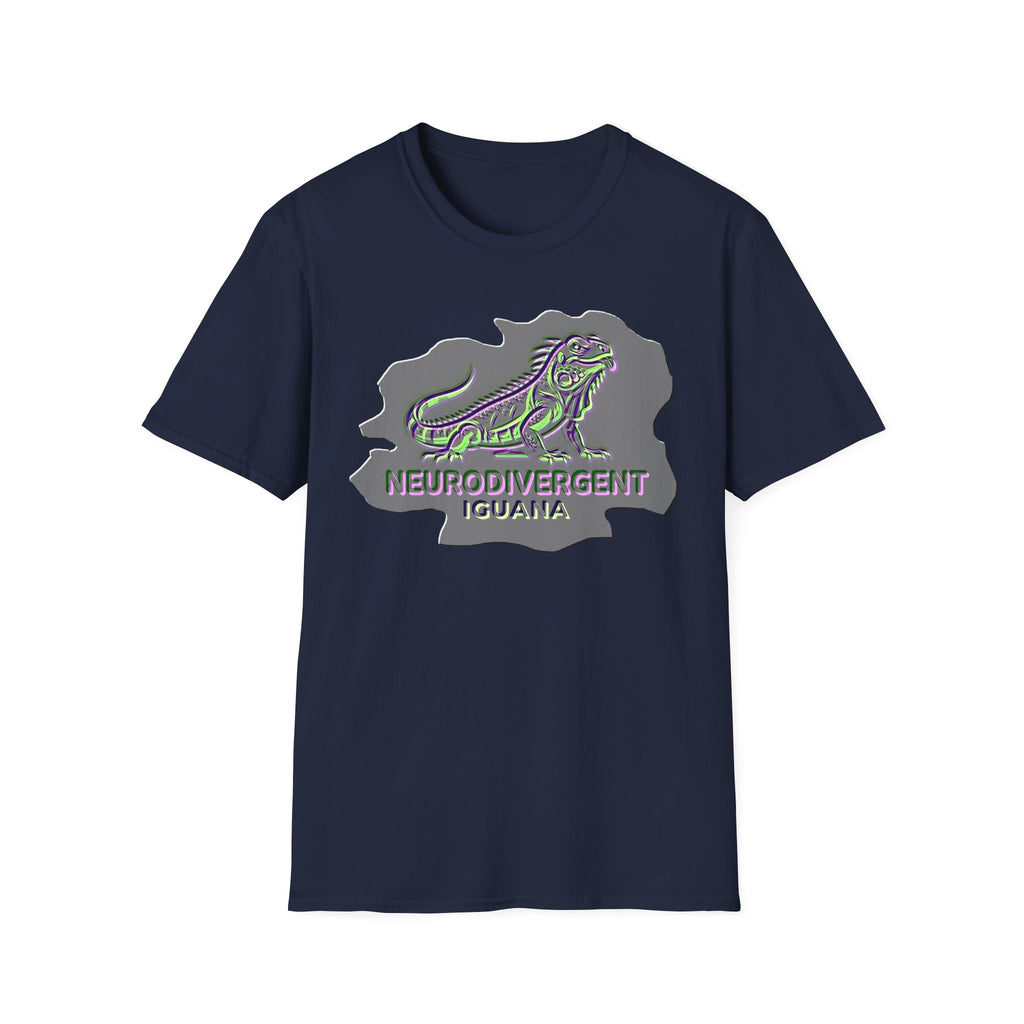 Neurodivergent Iguana T-Shirt — Colorful Pride lizard design