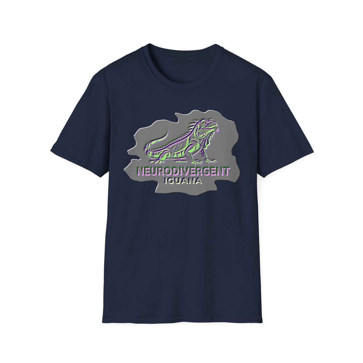 Neurodivergent Iguana T-Shirt — Colorful Pride lizard design
