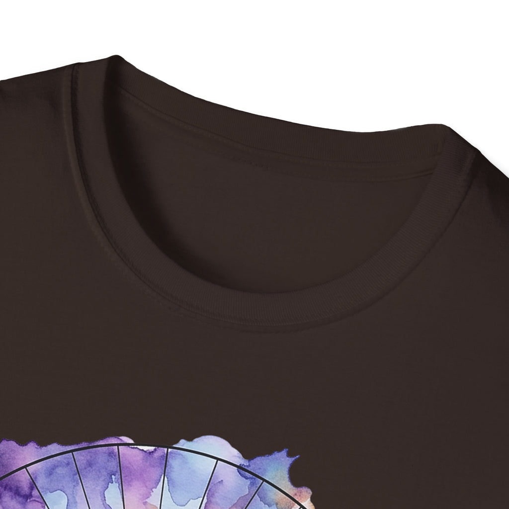 Sunrise Iguanas T-Shirt — Colorful Mountain Sunrise with Forest Trail